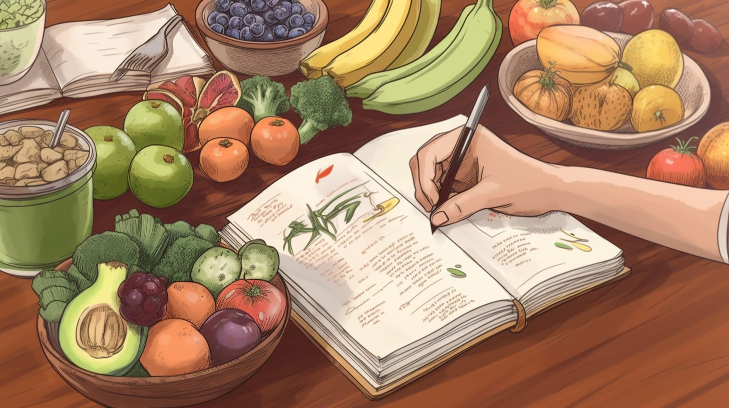 Food diary illustration